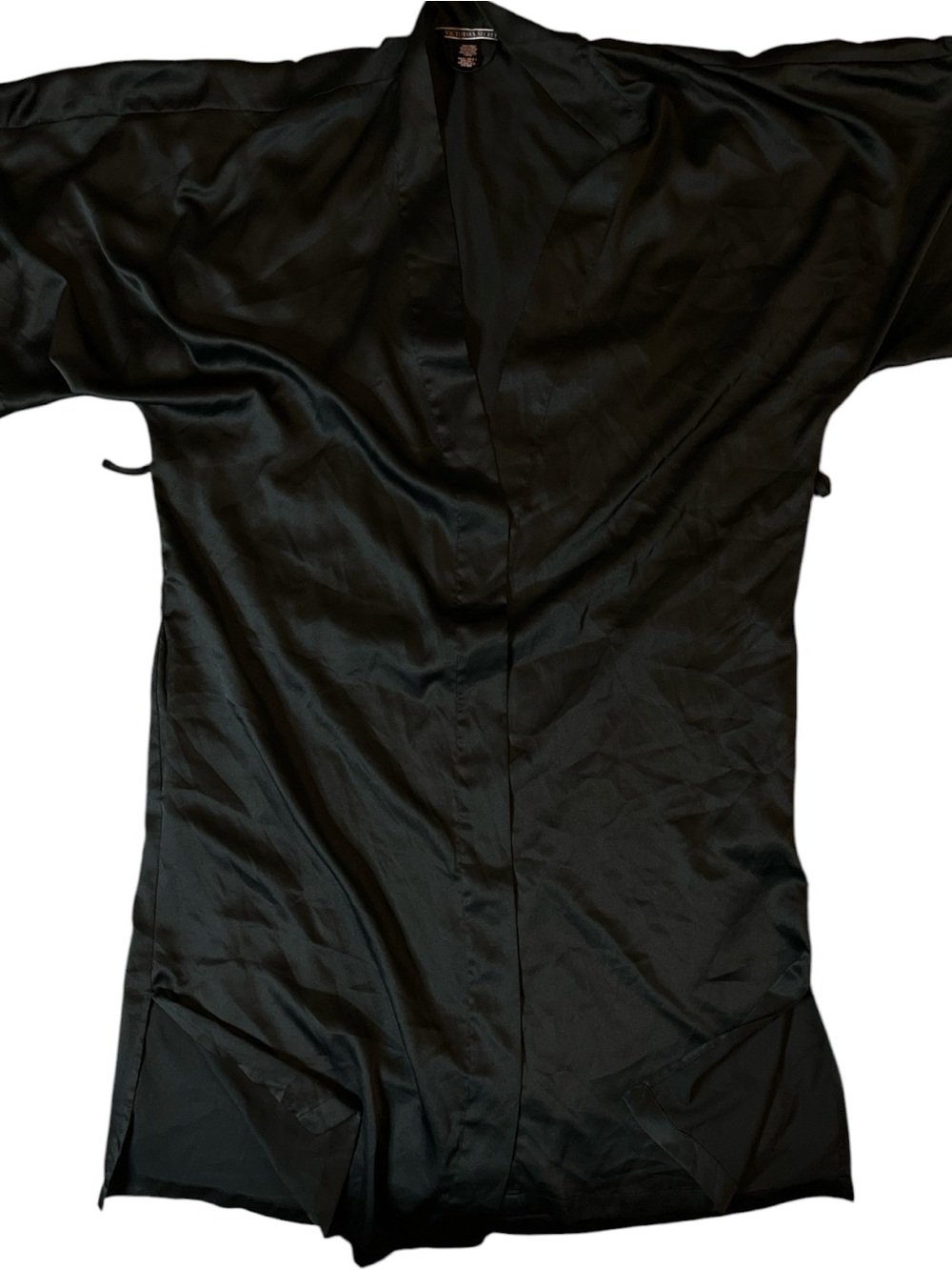 Victoria's Secret Black Polyester Kimono Robe One Size Fits Most!